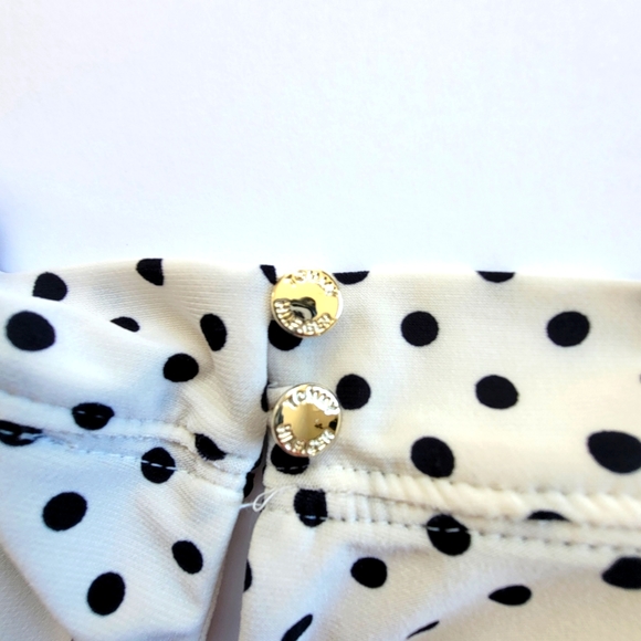 Tommy Hilfiger Women's Lined Sleeveless Ruched Polka Dot Blouse Size Large - Picture 3 of 4